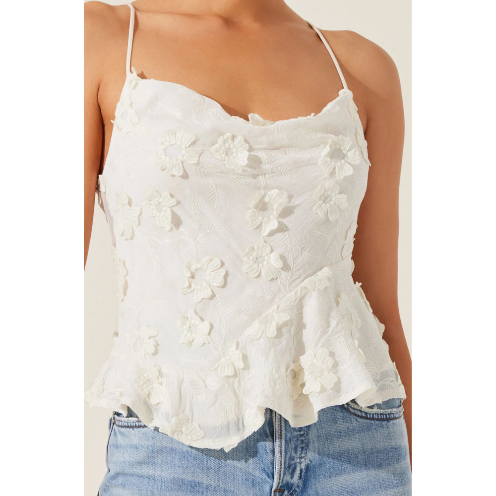 Violet Quantum Floral Top