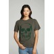Flocked Skull Tee
