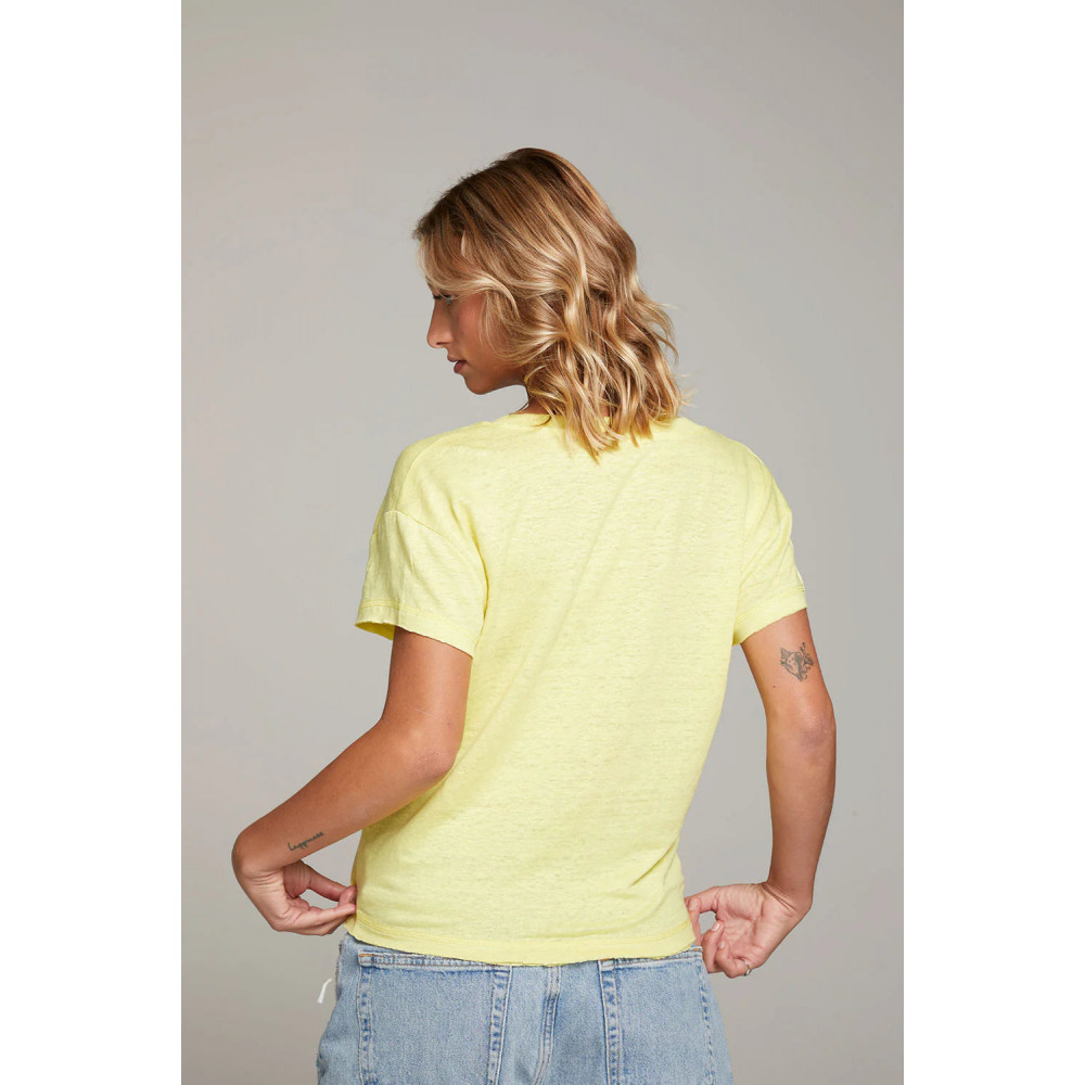 Satén V-Neck Tee