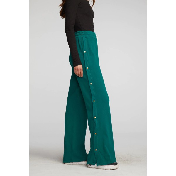 Wide Leg Button Sweat Pant