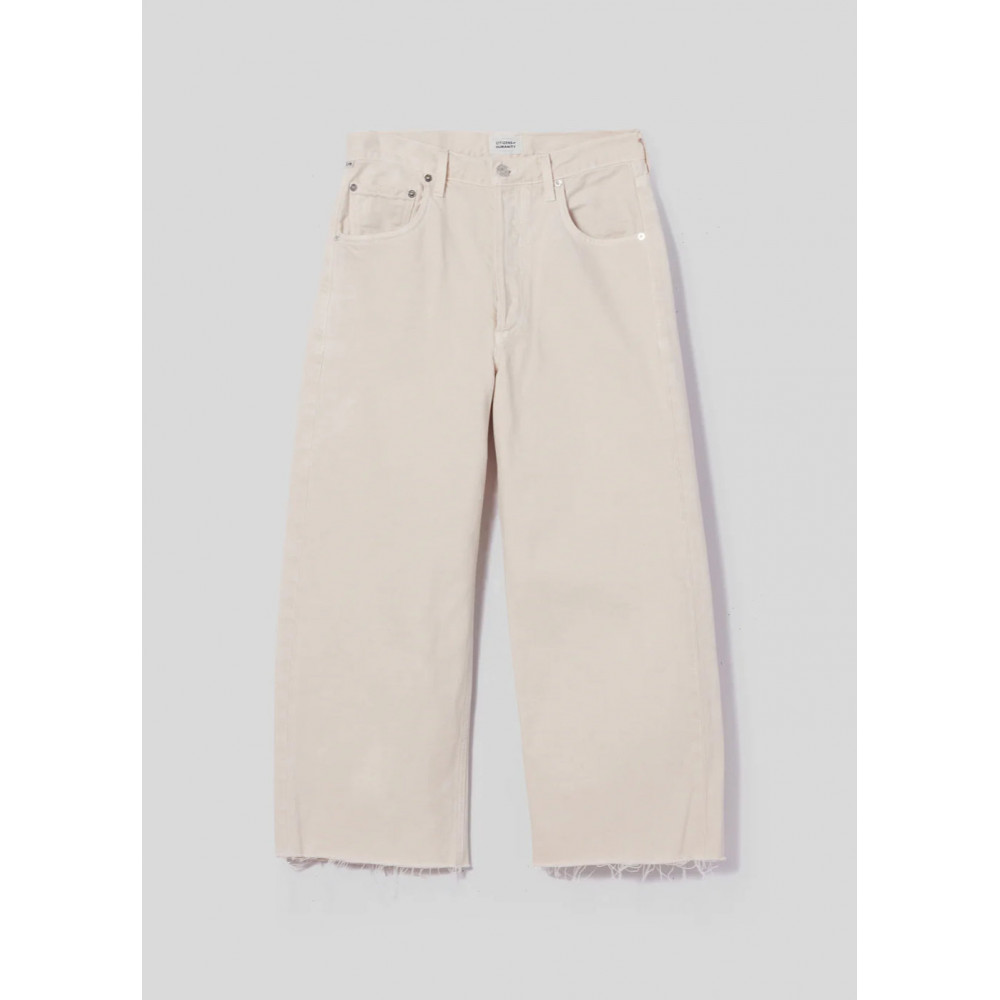 Jade Raw Hem Crop