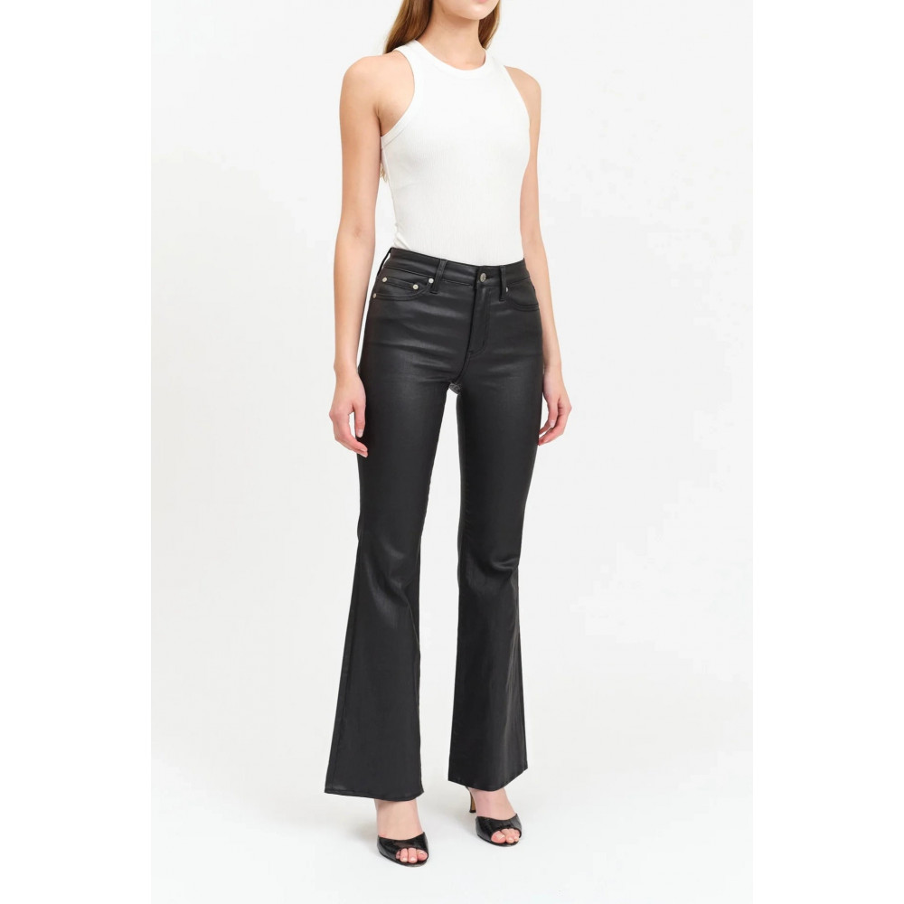 Boundless Mid Rise Flare in Coated Asphalt