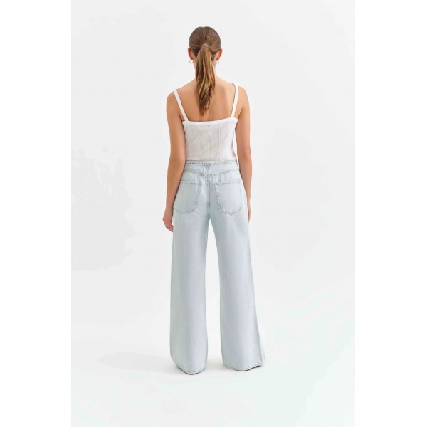 Madison Mid Rise Wide Leg Jean