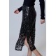 Sequin Leopard Midi Skirt