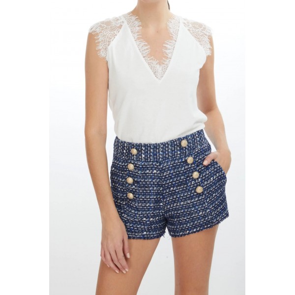 Ilya Lace Cotton Top