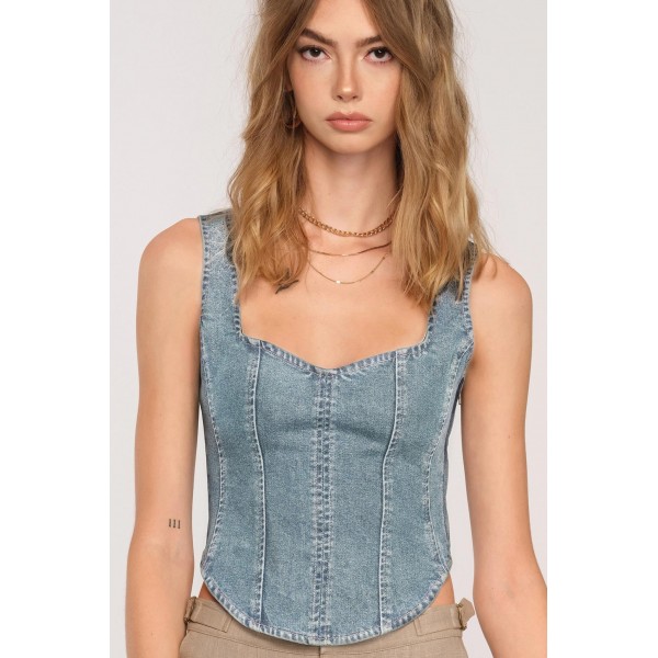 Romi Denim Top