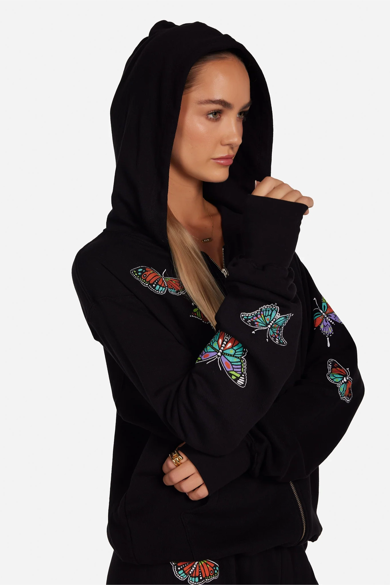 Ivory Butterfly Hoodie