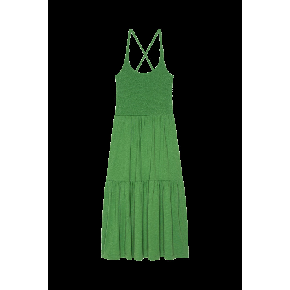 Flash Smocked Midi Dress