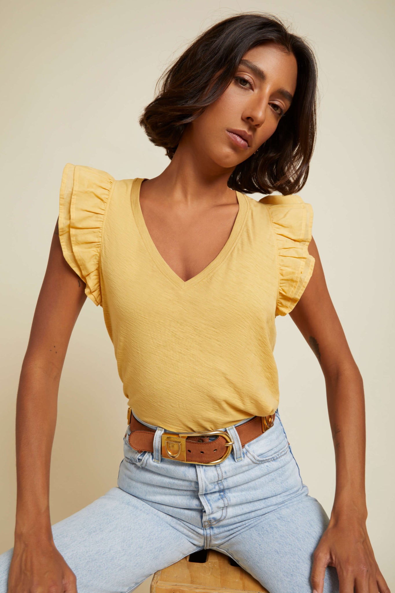 Rylan Contrast Ruffle Tank