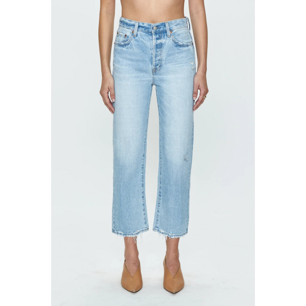 Onyx Crop High Rise Straight Jean