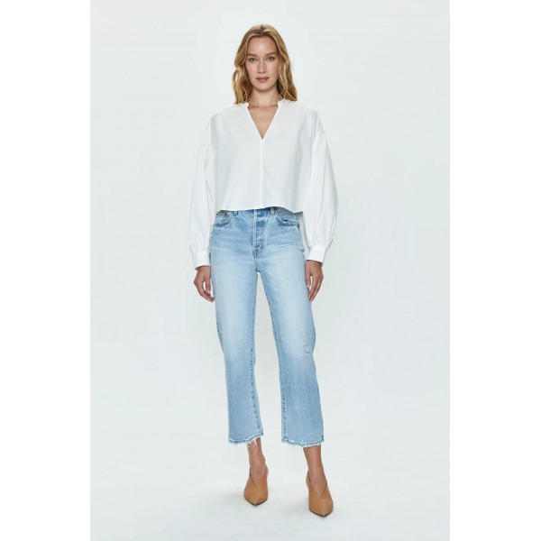 Cassie Crop High Rise Straight Jean