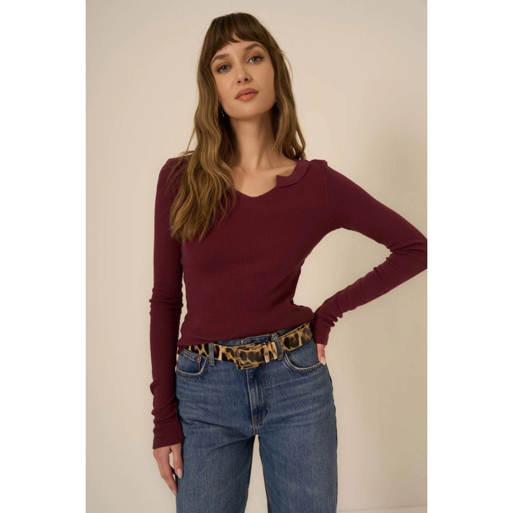 Mussola Comeback Notch Neck Long Sleeve