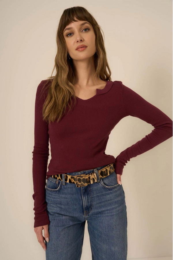 Mussola Comeback Notch Neck Long Sleeve