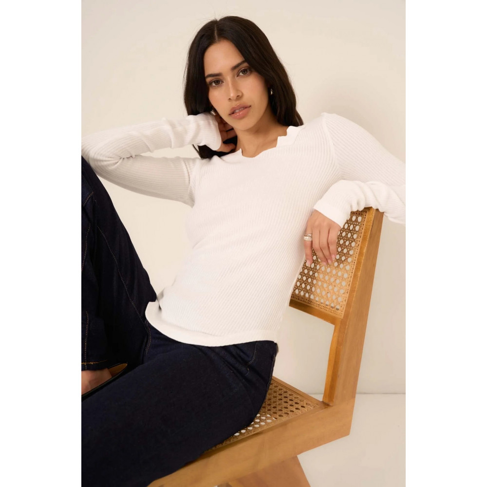 Mussola Comeback Notch Neck Long Sleeve