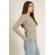 Sanna Boat Neck Sweater Rib Long Sleeve