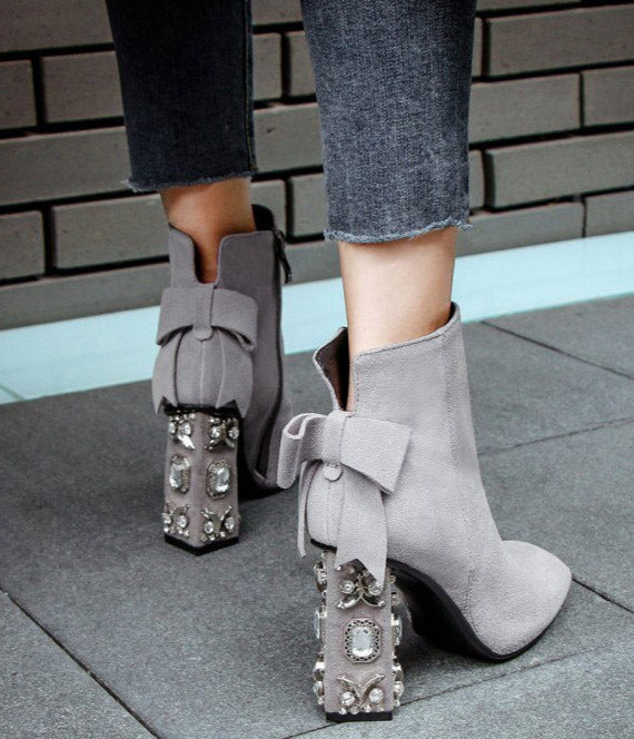 Alba Crystal Suede Heels