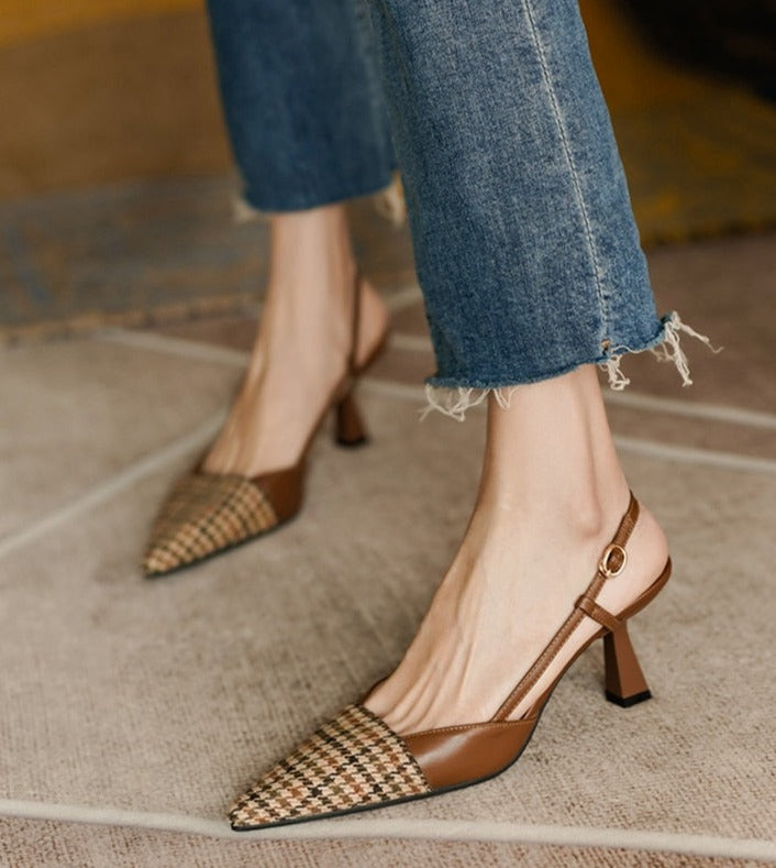 Warm Leather Kitten Heels